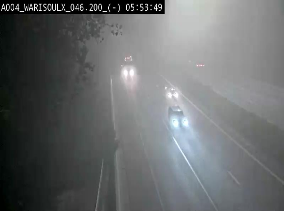 <h2>Webcam sur l'E411 à proximité de la jonction avec l'E42 à Warisoulx. Vue orientée vers le nord</h2>