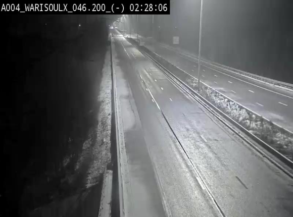 <h2>Webcam sur l'E411 à proximité de la jonction avec l'E42 à Warisoulx. Vue orientée vers le nord</h2>