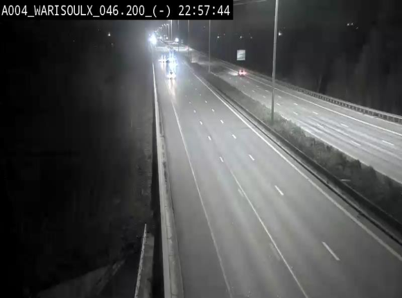 <h2>Webcam sur l'E411 à proximité de la jonction avec l'E42 à Warisoulx. Vue orientée vers le nord</h2>