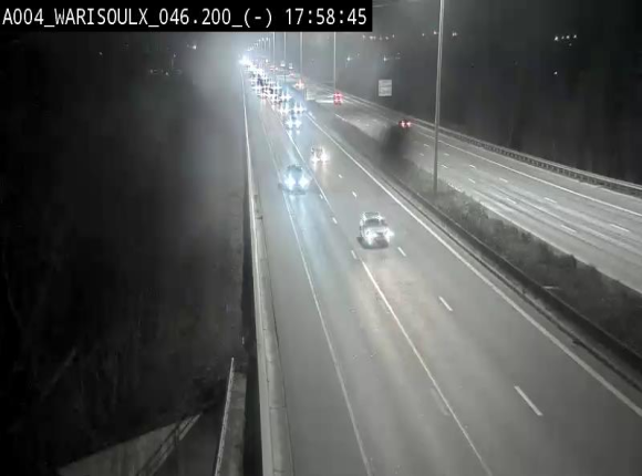 <h2>Webcam sur l'E411 à proximité de la jonction avec l'E42 à Warisoulx. Vue orientée vers le nord</h2>