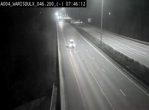 <h2>Webcam sur l'E411 à proximité de la jonction avec l'E42 à Warisoulx. Vue orientée vers le nord</h2>