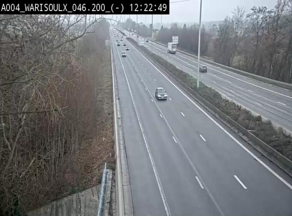 <h2>Webcam sur l'E411 à proximité de la jonction avec l'E42 à Warisoulx. Vue orientée vers le nord</h2>