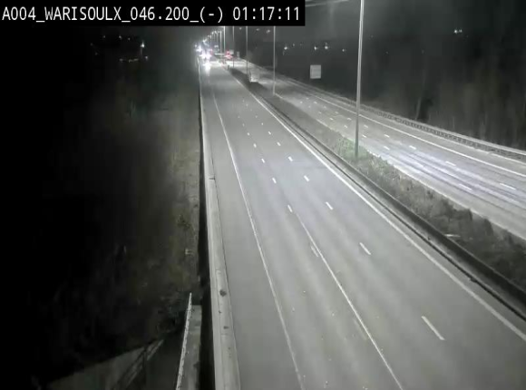 <h2>Webcam sur l'E411 à proximité de la jonction avec l'E42 à Warisoulx. Vue orientée vers le nord</h2>