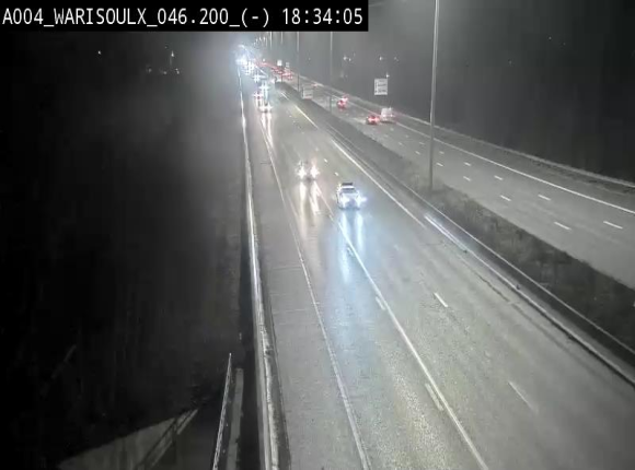 <h2>Webcam sur l'E411 à proximité de la jonction avec l'E42 à Warisoulx. Vue orientée vers le nord</h2>