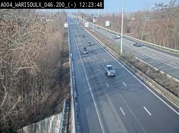 <h2>Webcam sur l'E411 à proximité de la jonction avec l'E42 à Warisoulx. Vue orientée vers le nord</h2>