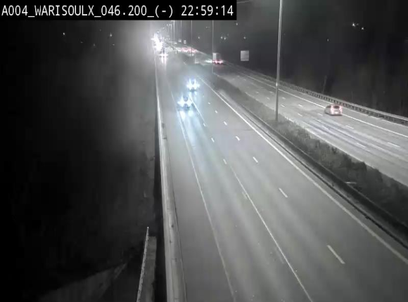 <h2>Webcam sur l'E411 à proximité de la jonction avec l'E42 à Warisoulx. Vue orientée vers le nord</h2>