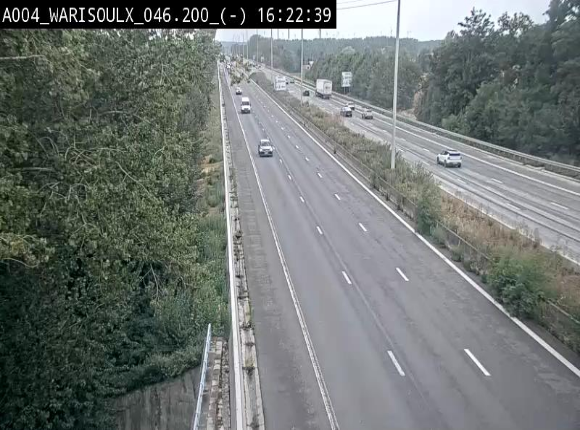 <h2>Webcam sur l'E411 à proximité de la jonction avec l'E42 à Warisoulx. Vue orientée vers le nord</h2>
