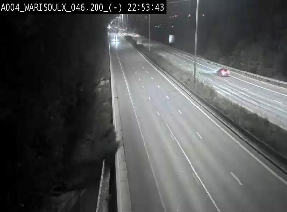 <h2>Webcam sur l'E411 à proximité de la jonction avec l'E42 à Warisoulx. Vue orientée vers le nord</h2>