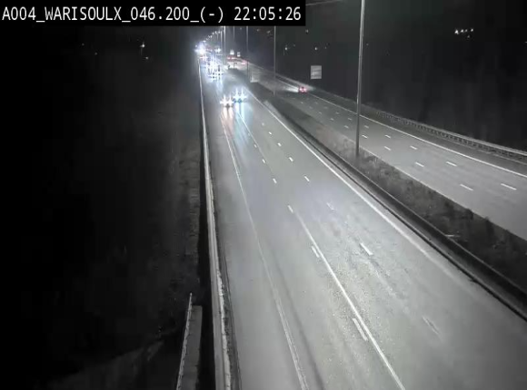 <h2>Webcam sur l'E411 à proximité de la jonction avec l'E42 à Warisoulx. Vue orientée vers le nord</h2>
