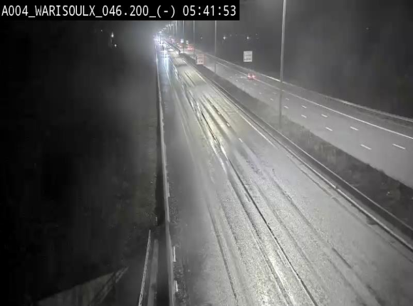 Webcam sur l'E411 à proximité de la jonction avec l'E42 à Warisoulx. Vue orientée vers le nord