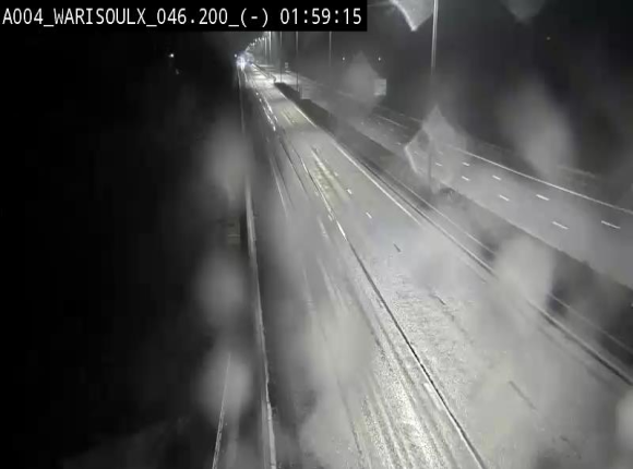 Webcam sur l'E411 à proximité de la jonction avec l'E42 à Warisoulx. Vue orientée vers le nord