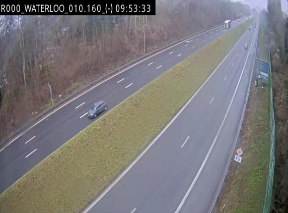 <h2>Webcam autoroute Belgique - Waterloo - R0 (ring de Bruxelles) - BK 12.3</h2>