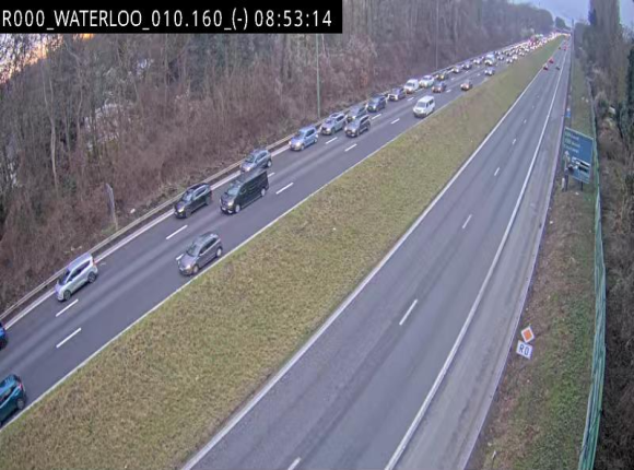 <h2>Webcam autoroute Belgique - Waterloo - R0 (ring de Bruxelles) - BK 12.3</h2>
