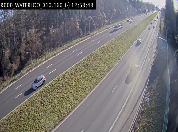 <h2>Webcam autoroute Belgique - Waterloo - R0 (ring de Bruxelles) - BK 12.3</h2>
