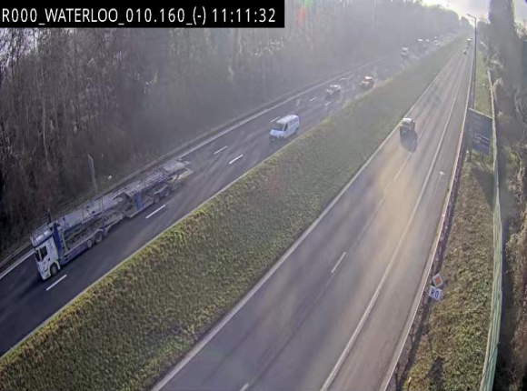 <h2>Webcam autoroute Belgique - Waterloo - R0 (ring de Bruxelles) - BK 12.3</h2>