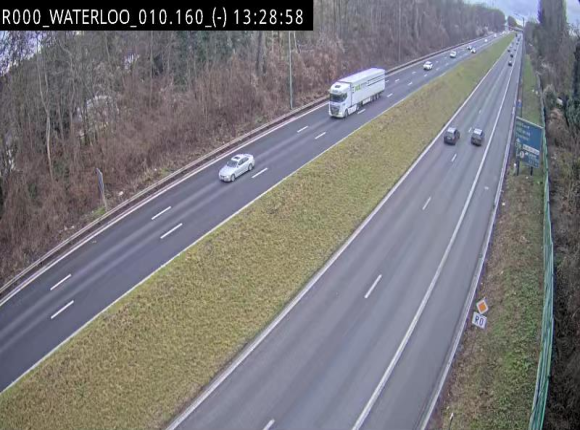 <h2>Webcam autoroute Belgique - Waterloo - R0 (ring de Bruxelles) - BK 12.3</h2>