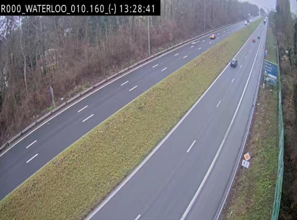 <h2>Webcam autoroute Belgique - Waterloo - R0 (ring de Bruxelles) - BK 12.3</h2>
