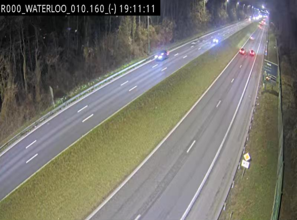<h2>Webcam autoroute Belgique - Waterloo - R0 (ring de Bruxelles) - BK 12.3</h2>
