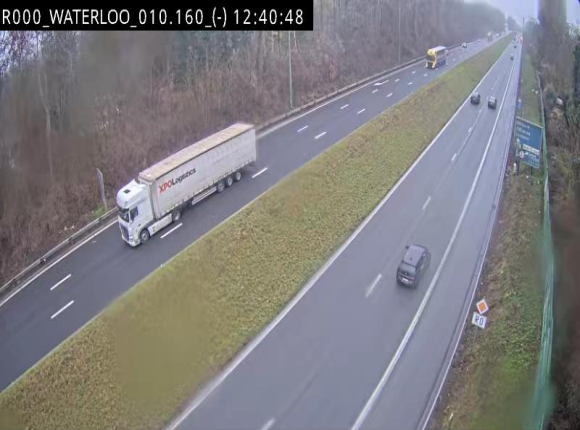 <h2>Webcam autoroute Belgique - Waterloo - R0 (ring de Bruxelles) - BK 12.3</h2>
