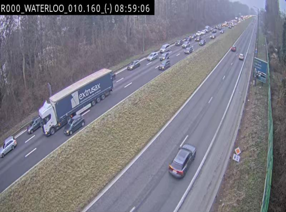 <h2>Webcam autoroute Belgique - Waterloo - R0 (ring de Bruxelles) - BK 12.3</h2>
