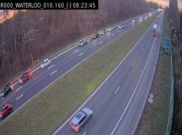 <h2>Webcam autoroute Belgique - Waterloo - R0 (ring de Bruxelles) - BK 12.3</h2>