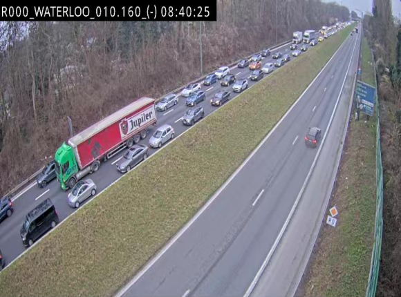 <h2>Webcam autoroute Belgique - Waterloo - R0 (ring de Bruxelles) - BK 12.3</h2>