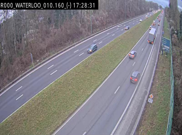 <h2>Webcam autoroute Belgique - Waterloo - R0 (ring de Bruxelles) - BK 12.3</h2>