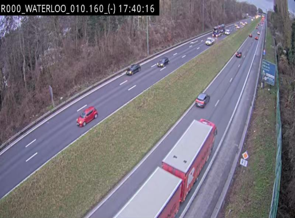 <h2>Webcam autoroute Belgique - Waterloo - R0 (ring de Bruxelles) - BK 12.3</h2>