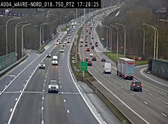 <h2>Webcam traffic E411(A4) - BK 18.7 - Bierges (Wavre Nord)</h2>