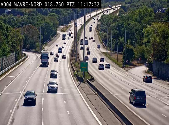 <h2>Webcam traffic E411(A4) - BK 18.7 - Bierges (Wavre Nord)</h2>
