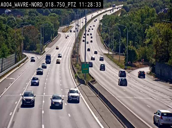 <h2>Webcam traffic E411(A4) - BK 18.7 - Bierges (Wavre Nord)</h2>