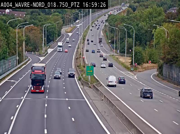 <h2>Webcam traffic E411(A4) - BK 18.7 - Bierges (Wavre Nord)</h2>