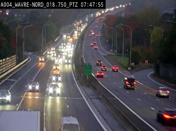 <h2>Webcam traffic E411(A4) - BK 18.7 - Bierges (Wavre Nord)</h2>