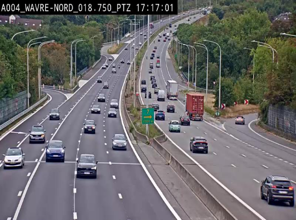 <h2>Webcam traffic E411(A4) - BK 18.7 - Bierges (Wavre Nord)</h2>