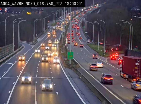 <h2>Webcam traffic E411(A4) - BK 18.7 - Bierges (Wavre Nord)</h2>