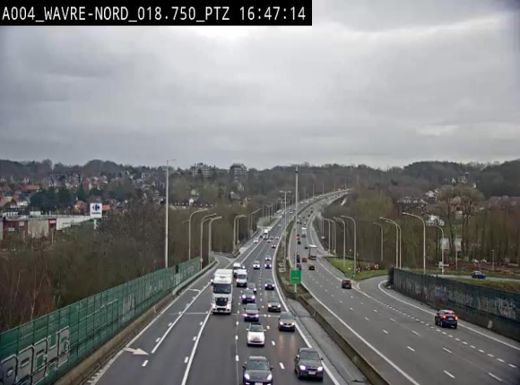 <h2>Webcam traffic E411(A4) - BK 18.7 - Bierges (Wavre Nord)</h2>