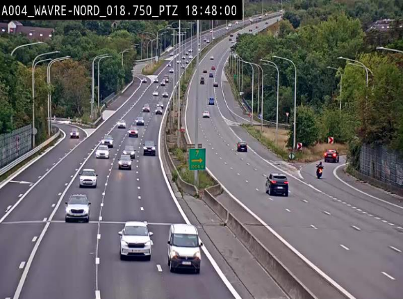 <h2>Webcam traffic E411(A4) - BK 18.7 - Bierges (Wavre Nord)</h2>