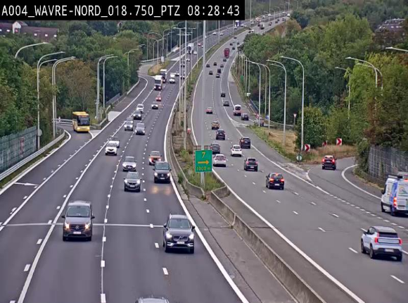 <h2>Webcam traffic E411(A4) - BK 18.7 - Bierges (Wavre Nord)</h2>