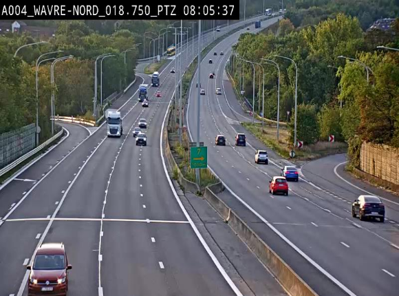 <h2>Webcam traffic E411(A4) - BK 18.7 - Bierges (Wavre Nord)</h2>