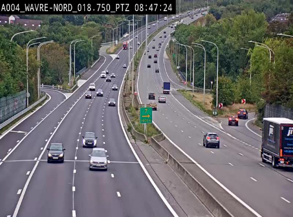 <h2>Webcam traffic E411(A4) - BK 18.7 - Bierges (Wavre Nord)</h2>