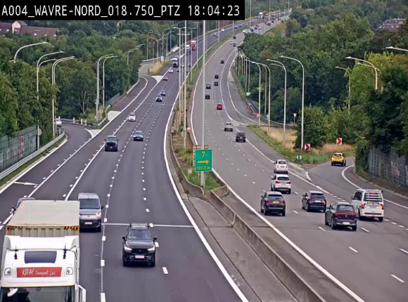 <h2>Webcam traffic E411(A4) - BK 18.7 - Bierges (Wavre Nord)</h2>
