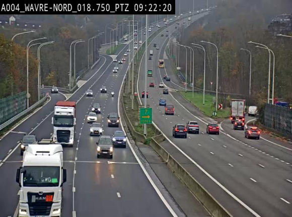 <h2>Webcam traffic E411(A4) - BK 18.7 - Bierges (Wavre Nord)</h2>
