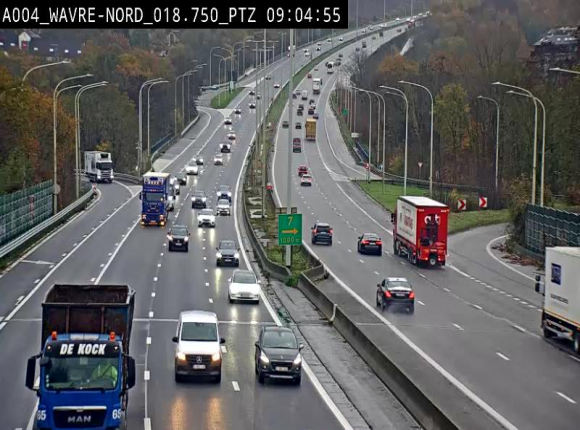 <h2>Webcam traffic E411(A4) - BK 18.7 - Bierges (Wavre Nord)</h2>