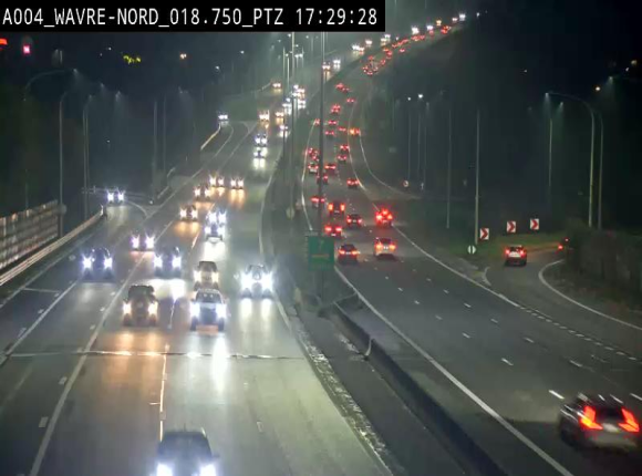 <h2>Webcam traffic E411(A4) - BK 18.7 - Bierges (Wavre Nord)</h2>