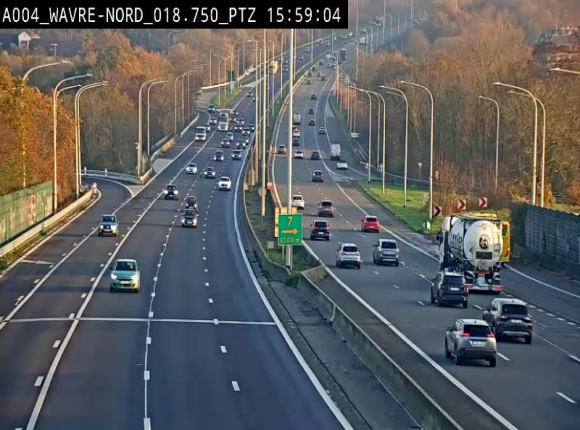 <h2>Webcam traffic E411(A4) - BK 18.7 - Bierges (Wavre Nord)</h2>