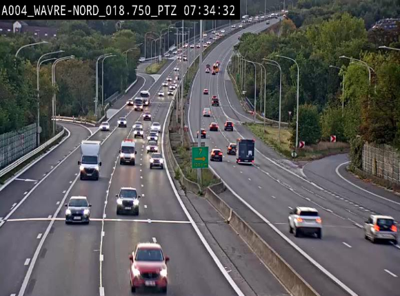 <h2>Webcam traffic E411(A4) - BK 18.7 - Bierges (Wavre Nord)</h2>