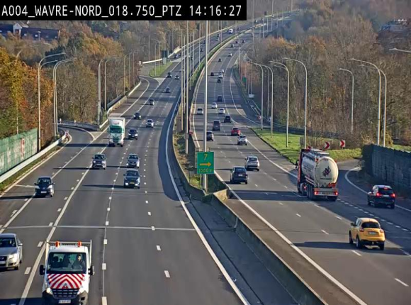 <h2>Webcam traffic E411(A4) - BK 18.7 - Bierges (Wavre Nord)</h2>
