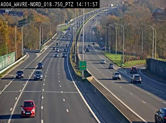 <h2>Webcam traffic E411(A4) - BK 18.7 - Bierges (Wavre Nord)</h2>