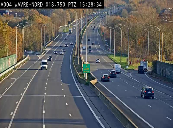 <h2>Webcam traffic E411(A4) - BK 18.7 - Bierges (Wavre Nord)</h2>