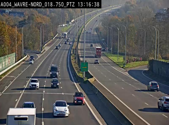 <h2>Webcam traffic E411(A4) - BK 18.7 - Bierges (Wavre Nord)</h2>